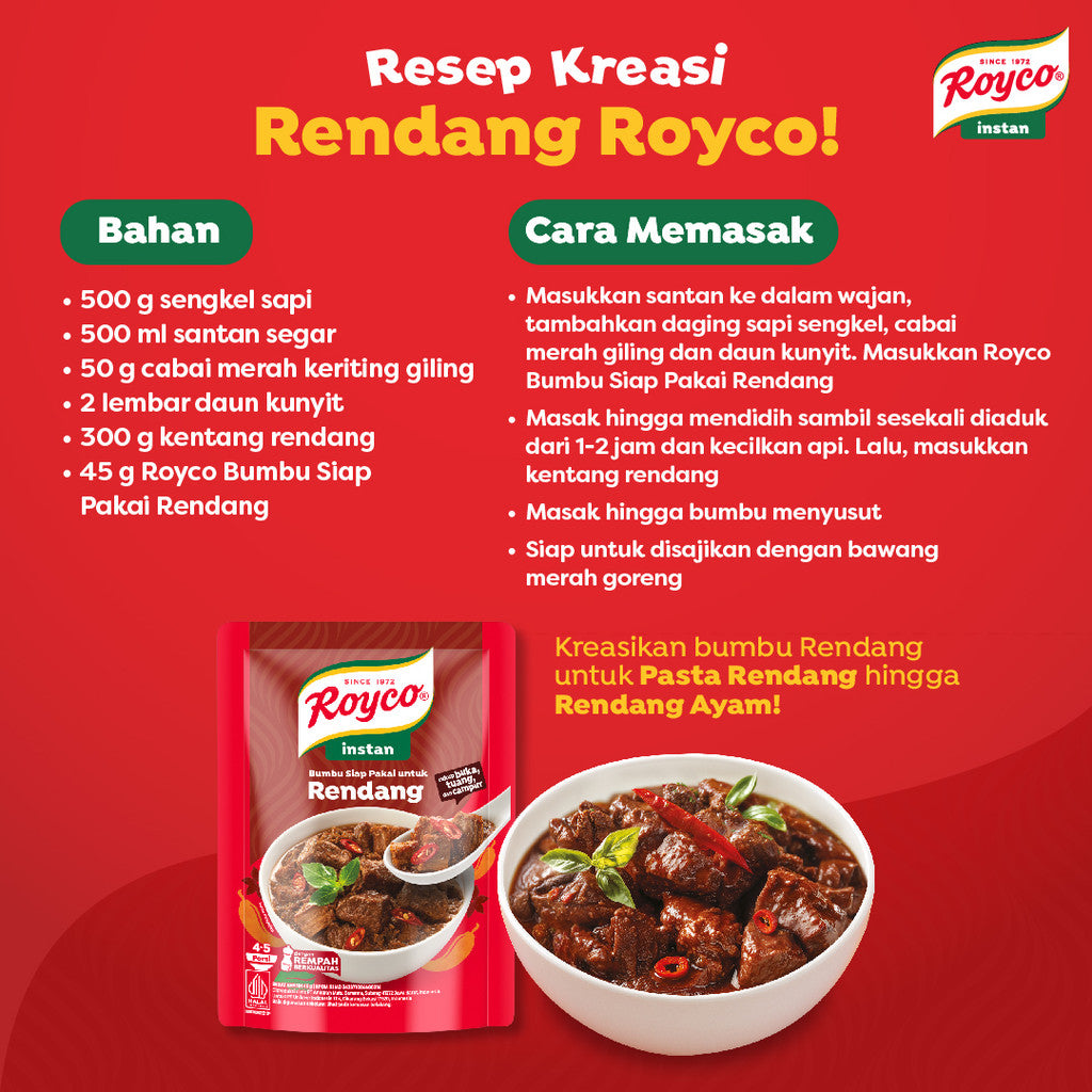 ROYCO BUMBU SIAP PAKAI RENDANG 4X45 G