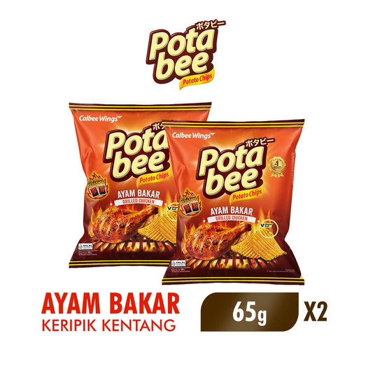 Potabee Keripik Kentang Ayam Bakar 65 gr x2