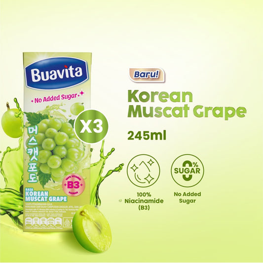BUAVITA KOREAN MUSCAT GRAPE 245ML x3