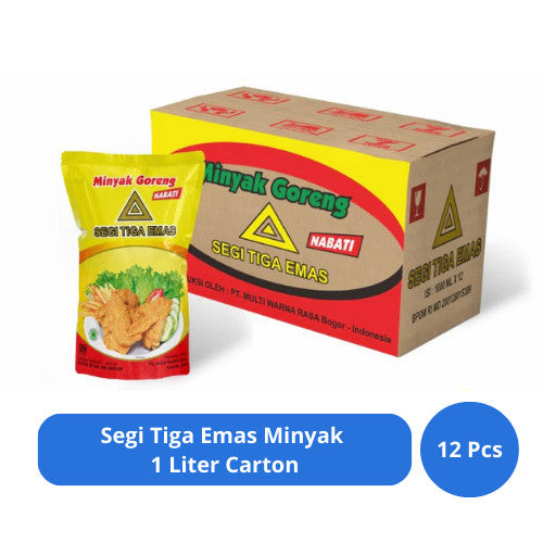 Segi Tiga Emas Minyak 1 Liter Carton (12 Pcs)
