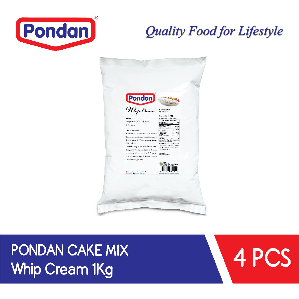 Pondan Whip Cream 4 x 1kg