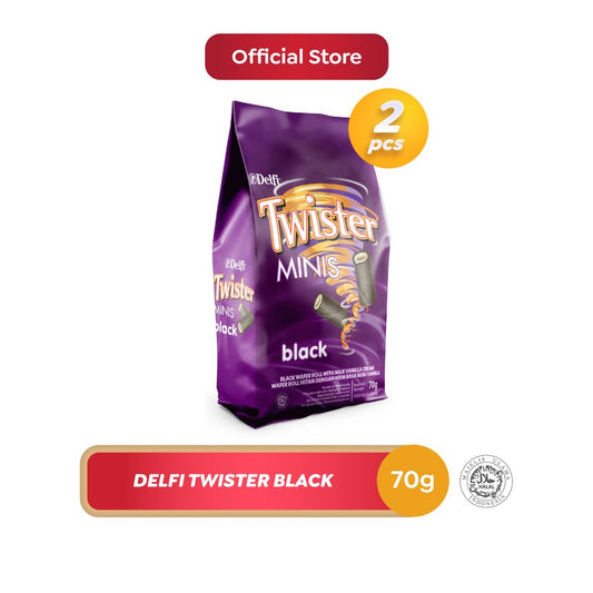 Delfi Twister Wfer Mini Black Vanilla 70 gr x 2