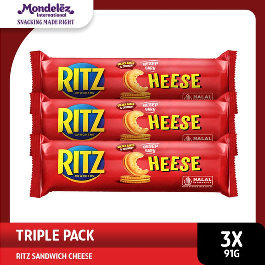Ritz Sandwich Biskuit Rasa Keju 91gr x 3 pcs