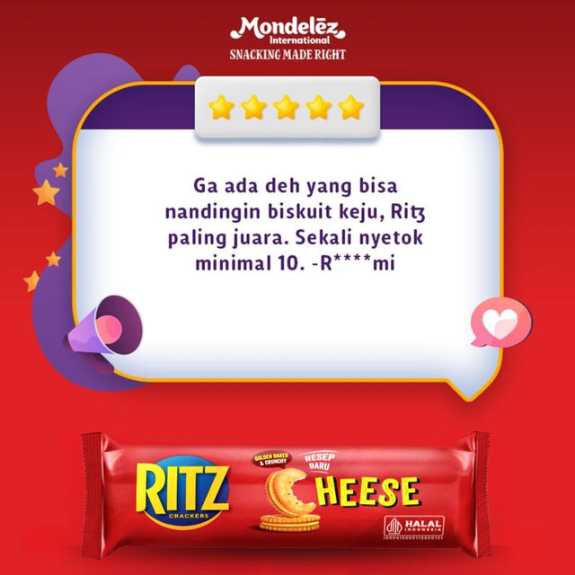 Ritz Sandwich Biskuit Rasa Keju 91gr x 3 pcs