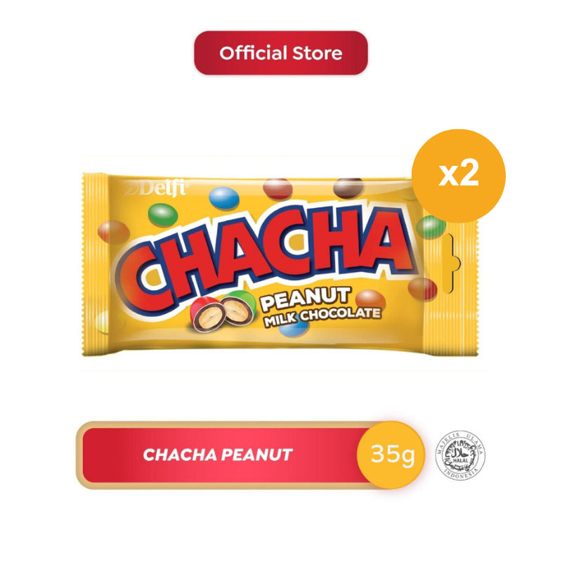 Delfi Chacha Cokelat Kacang Milk 35 gr x 2