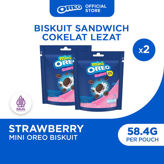 Oreo Mini Strawberry Biskuit 2 x 58.4gr