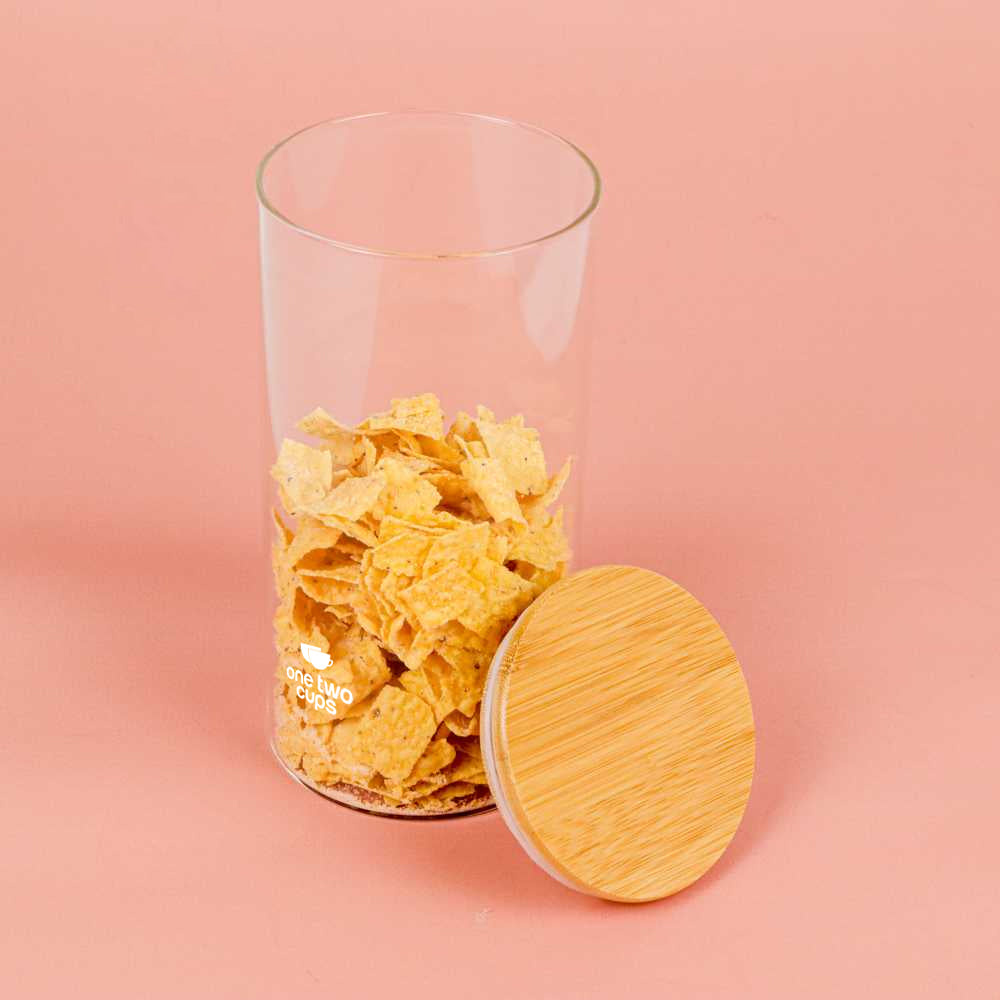 One Two Cups Toples Kaca Penyimpanan Makanan Kedap Udara Glass Jar 1.25L - GH1270