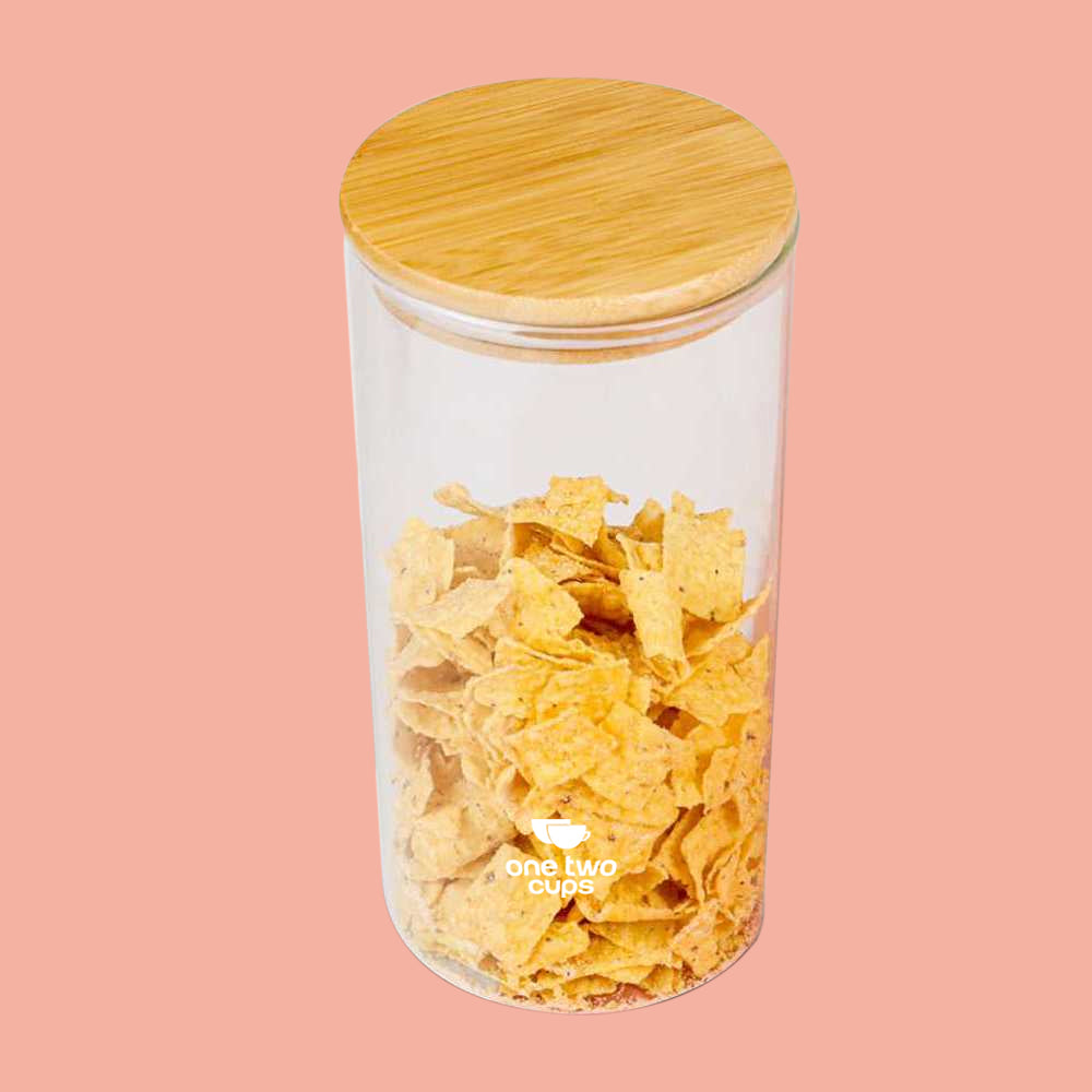 One Two Cups Toples Kaca Penyimpanan Makanan Kedap Udara Glass Jar 1.25L - GH1270