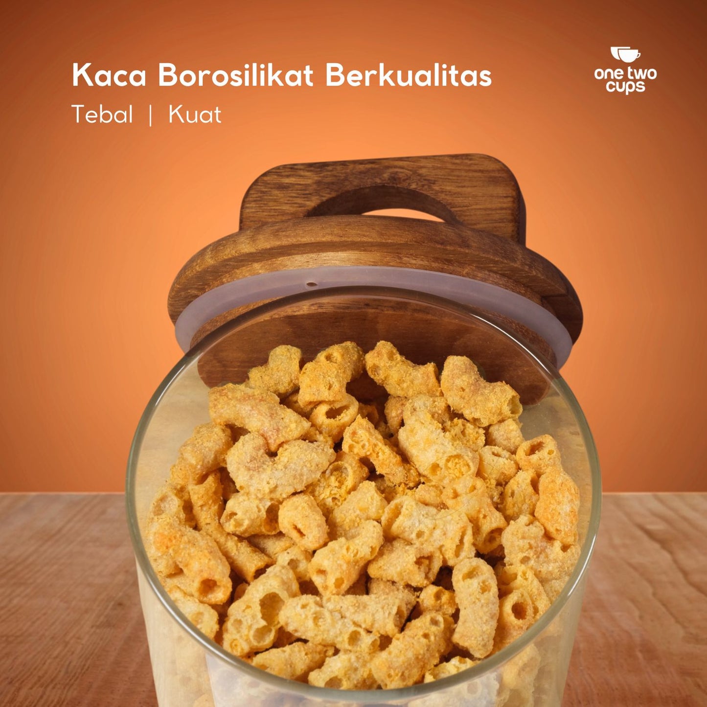 One Two Cups Toples Kaca Penyimpanan Makanan Kedap Udara Storage Jar 700ml - CF170