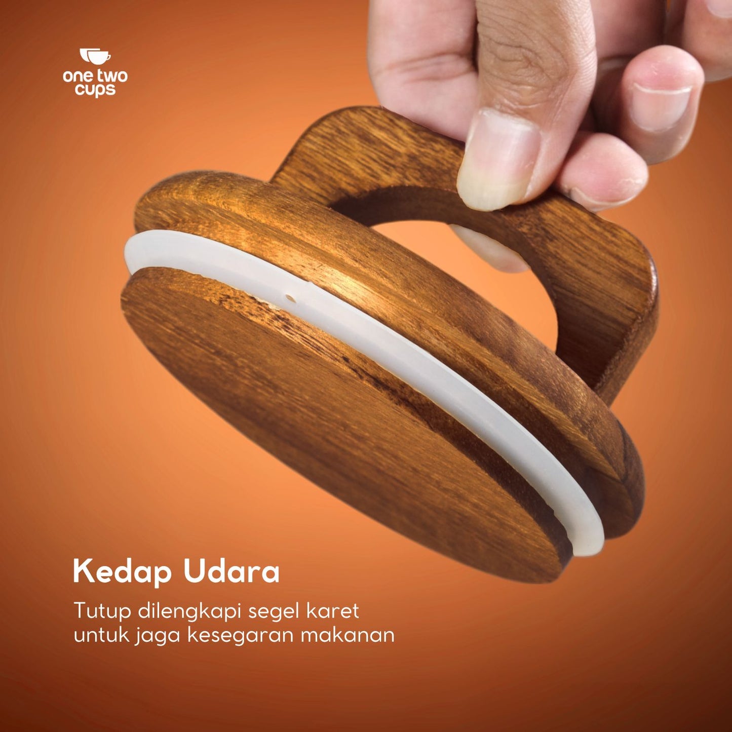 One Two Cups Toples Kaca Penyimpanan Makanan Kedap Udara Storage Jar 700ml - CF170