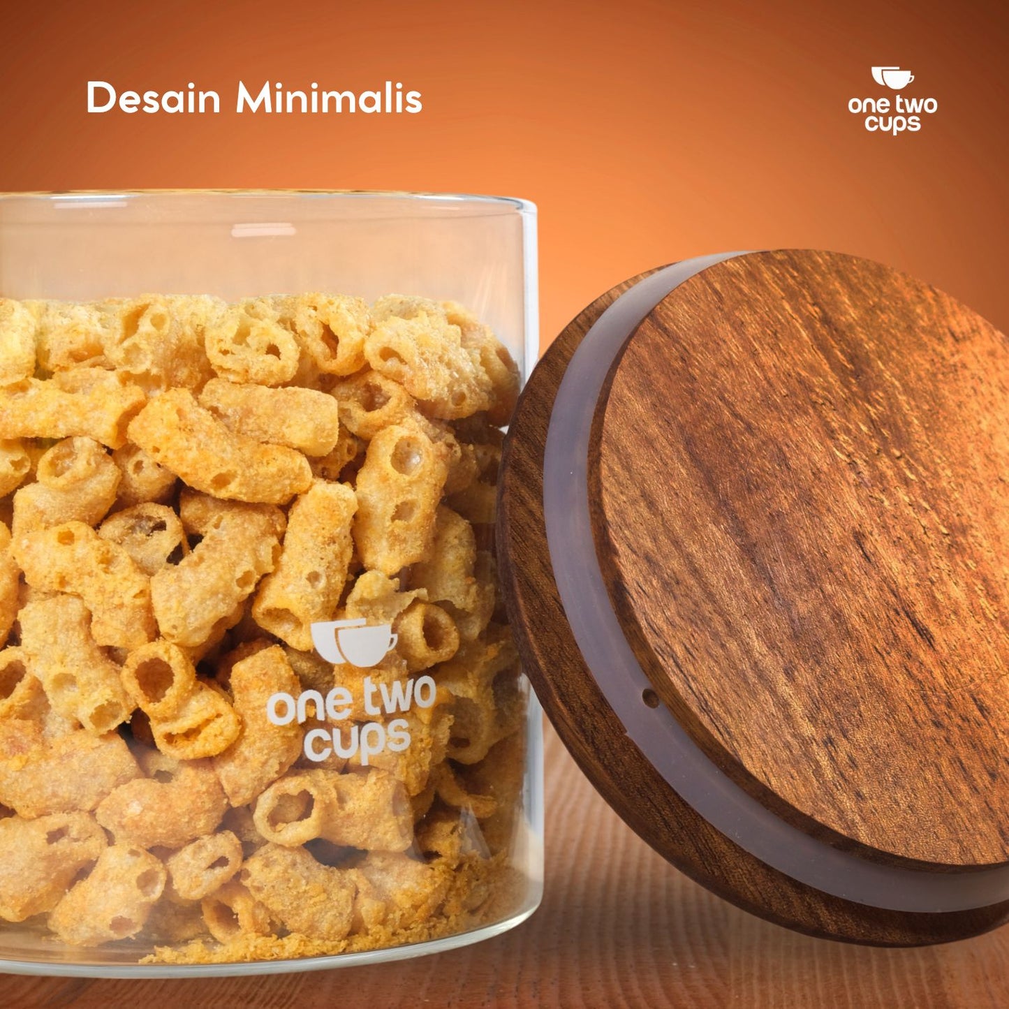 One Two Cups Toples Kaca Penyimpanan Makanan Kedap Udara Storage Jar 700ml - CF170