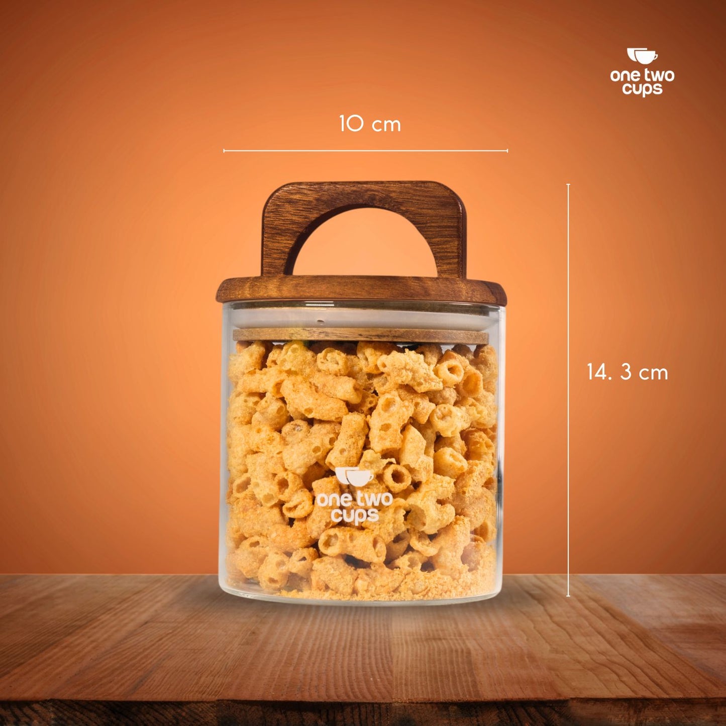 One Two Cups Toples Kaca Penyimpanan Makanan Kedap Udara Storage Jar 700ml - CF170