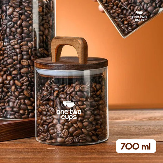 One Two Cups Toples Kaca Penyimpanan Makanan Kedap Udara Storage Jar 700ml - CF170