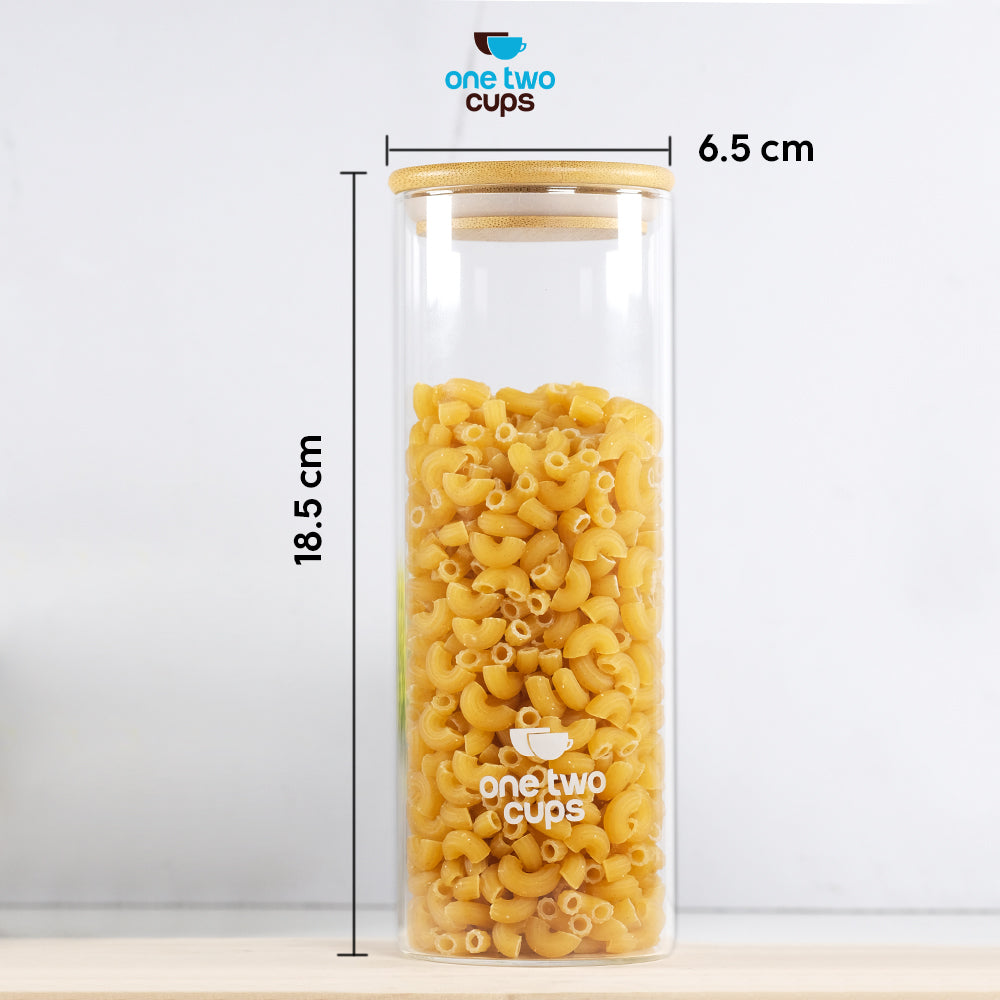 One Two Cups Toples Kaca Penyimpanan Makanan Kedap Udara Storage Jar 500ml - GH1270