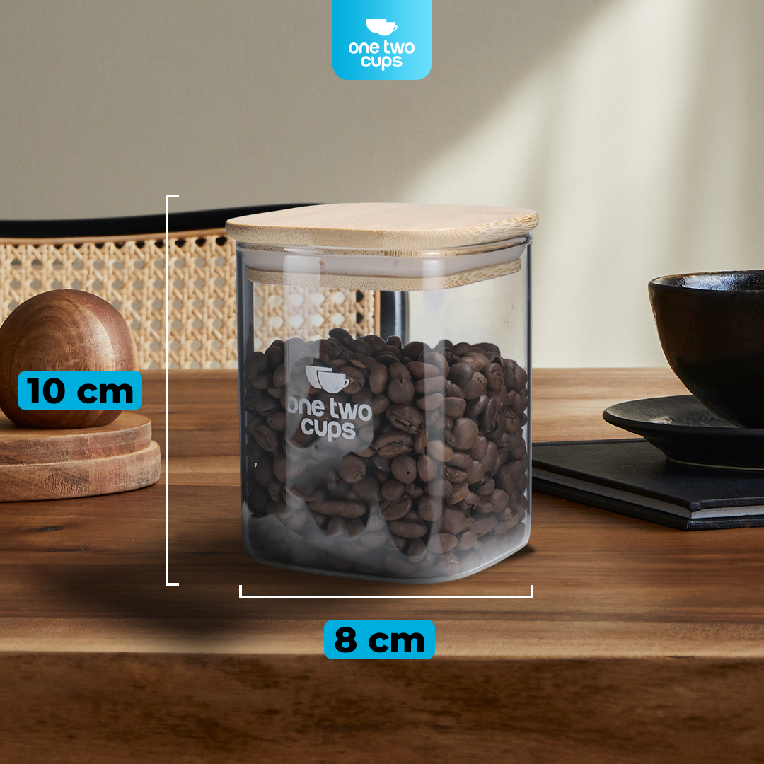One Two Cups Toples Kaca Penyimpanan Makanan Kedap Udara Storage Jar 500ml - HC1019