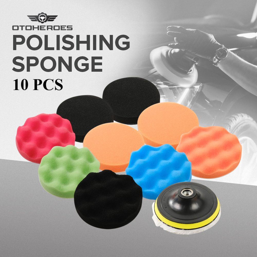 OTOHEROES Poles Mobil Sponge Polishing Set Car Buffing Pad 5Inch 10PCS - CSL2018