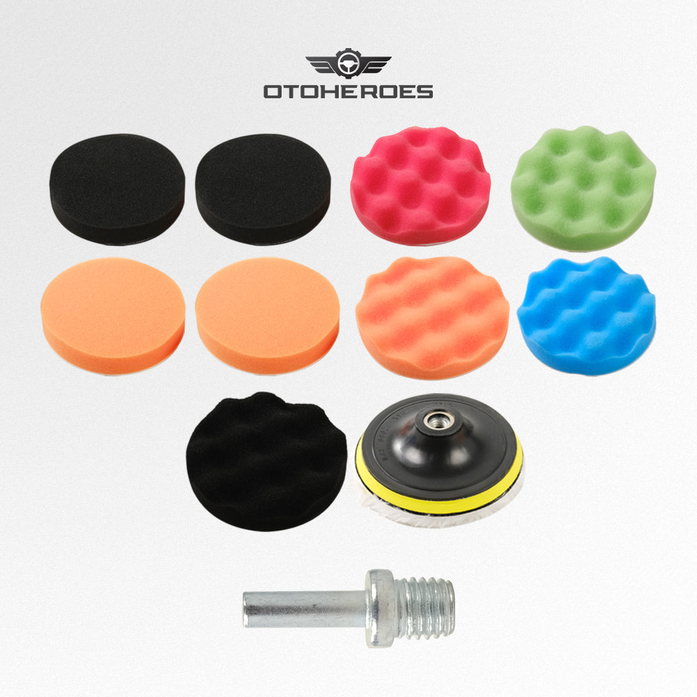 OTOHEROES Poles Mobil Sponge Polishing Set Car Buffing Pad 5Inch 10PCS - CSL2018