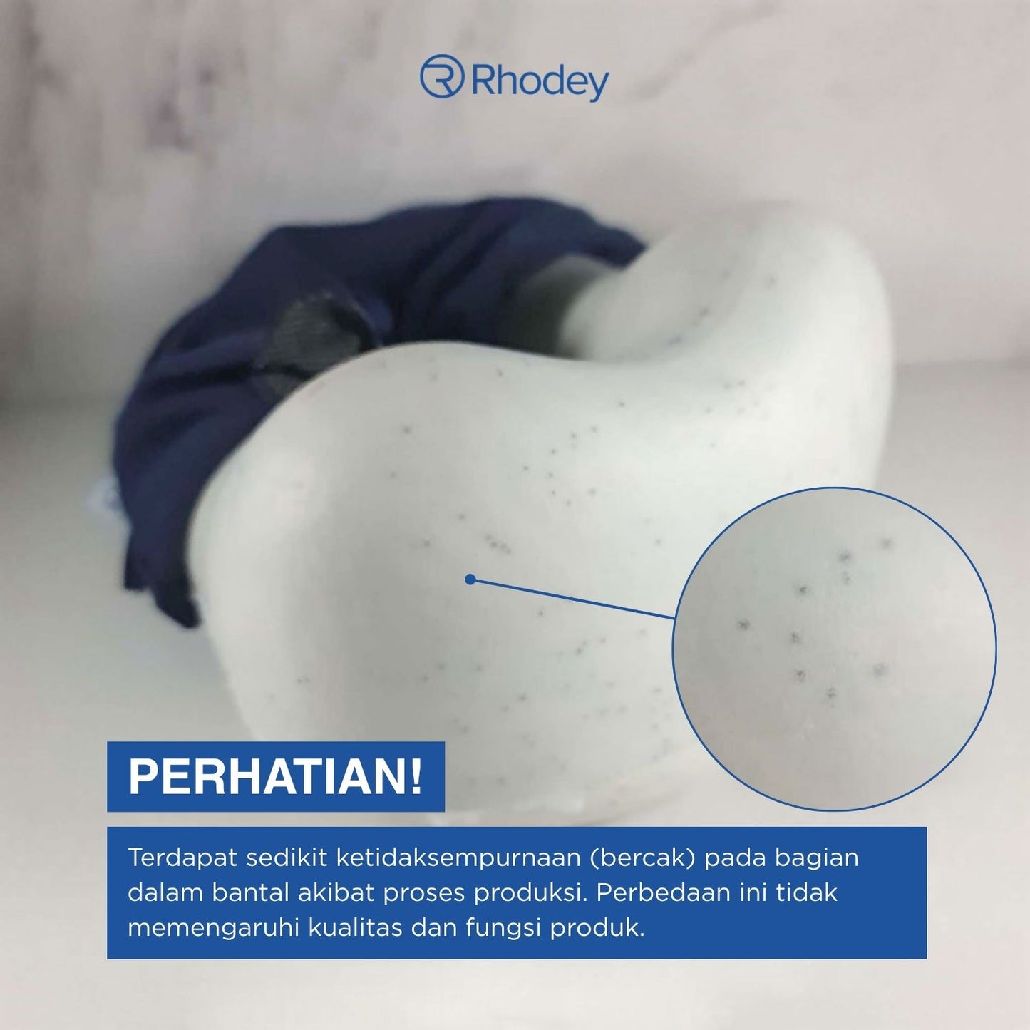 Rhodey Bantal Leher Travel Memory Foam U-Shaped Neck Pillow - SER43