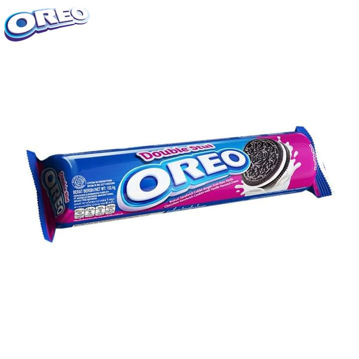 Oreo Double Stuf Biskuit Coklat Krim Vanilla 2 x 131.1 gr