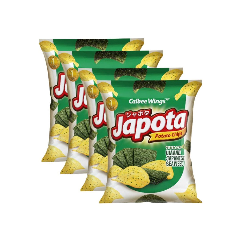 Calbee Wings Japota Potato Chips Seaweed 4 x 35 gr