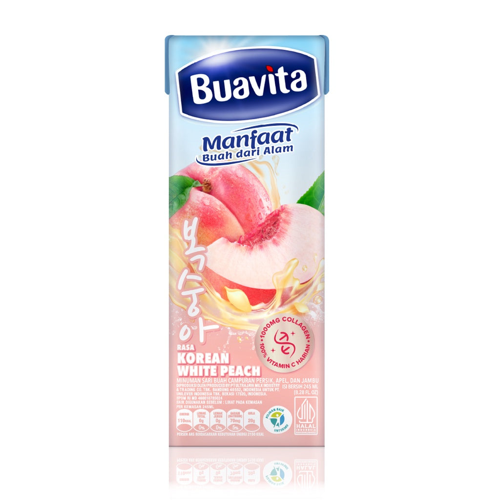 Buavita Korean White Peach 245ml Triplepack