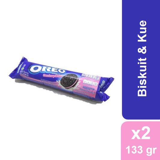 Oreo Biskuit Strawberry 2 x 133 gr