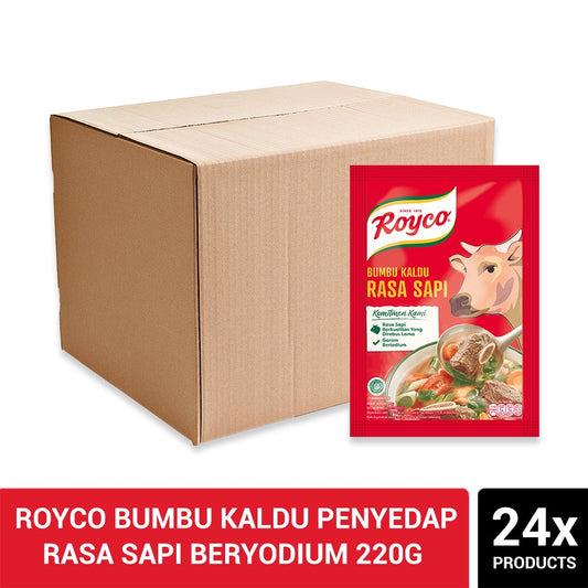 Royco Bumbu Kaldu Penyedap Rasa Sapi Beryodium 220g (Isi 24)