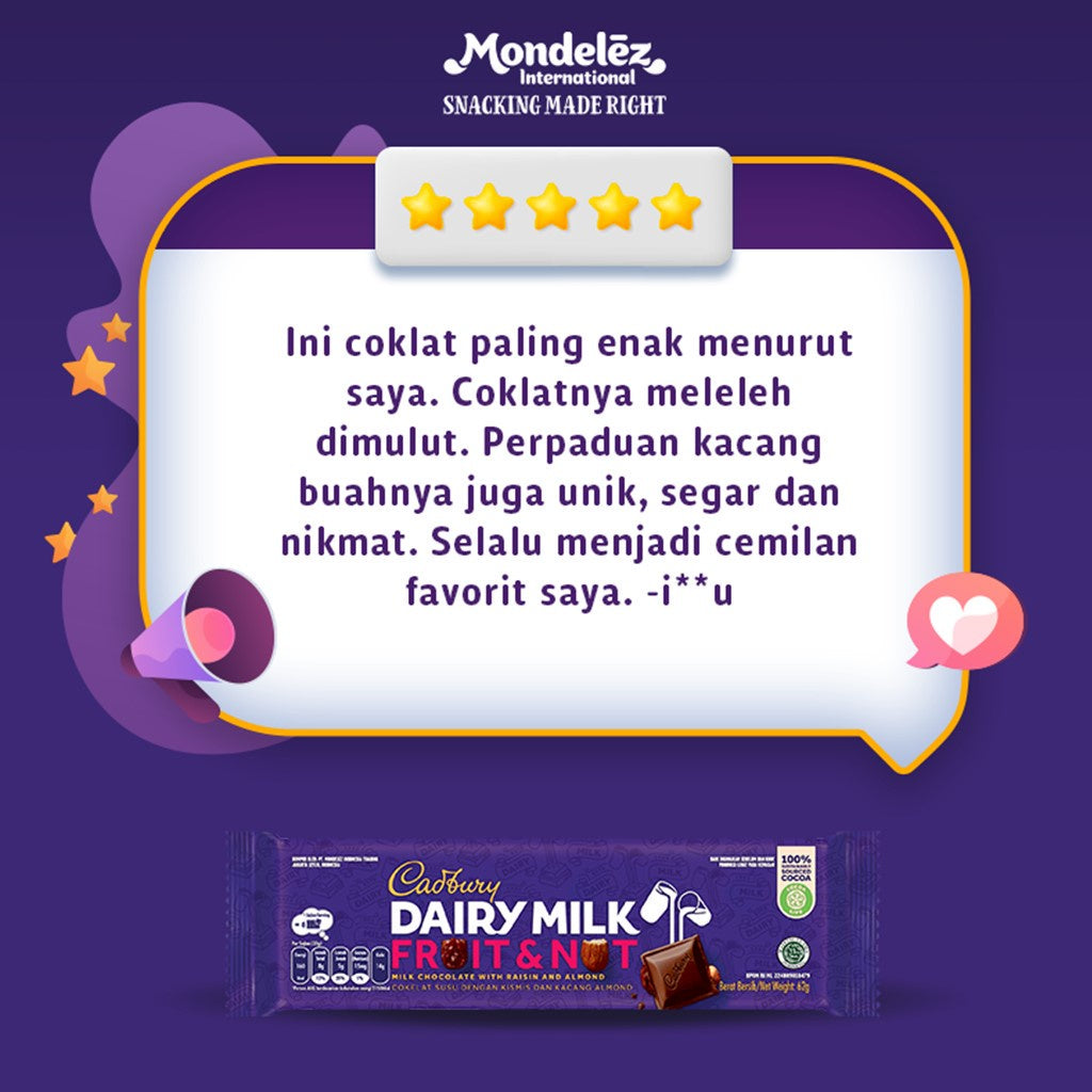 Cadbury Dairy Milk Hazelnut 62g - triple pack