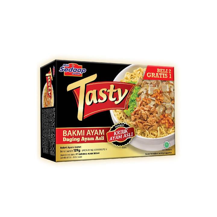 Sedaap Paket 3 - Korean Spicy 10 Pcs + Korean Spicy Soup 10 Pcs + Tasty Bakmi Ayam 5 Pcs + Tasty Ayam Geprek 5 Pcs