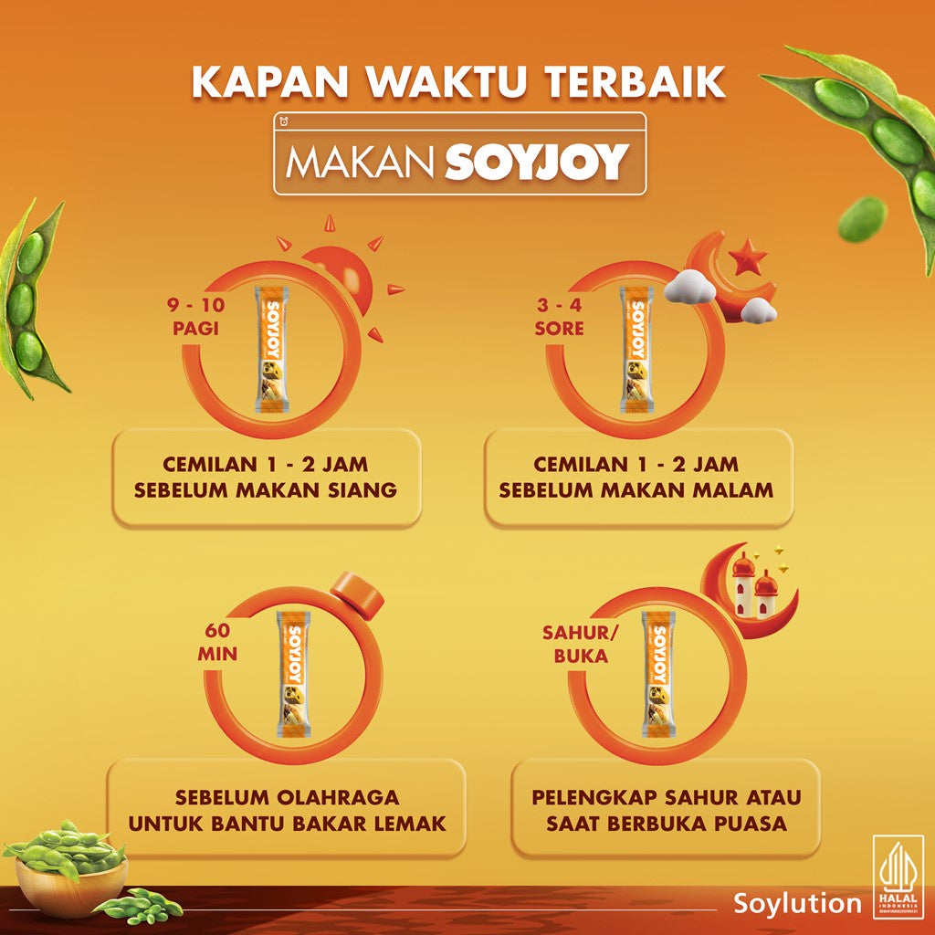 SOYJOY Snack Bar Kedelai Lekker & Nuts isi 6 Bar