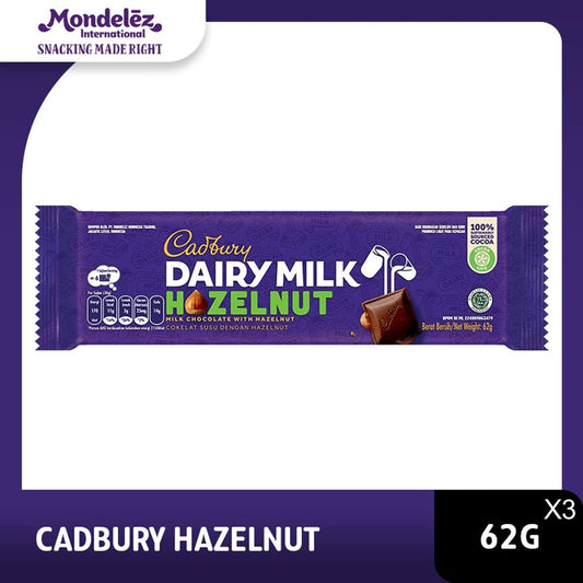 Cadbury Dairy Milk Hazelnut 62g - triple pack