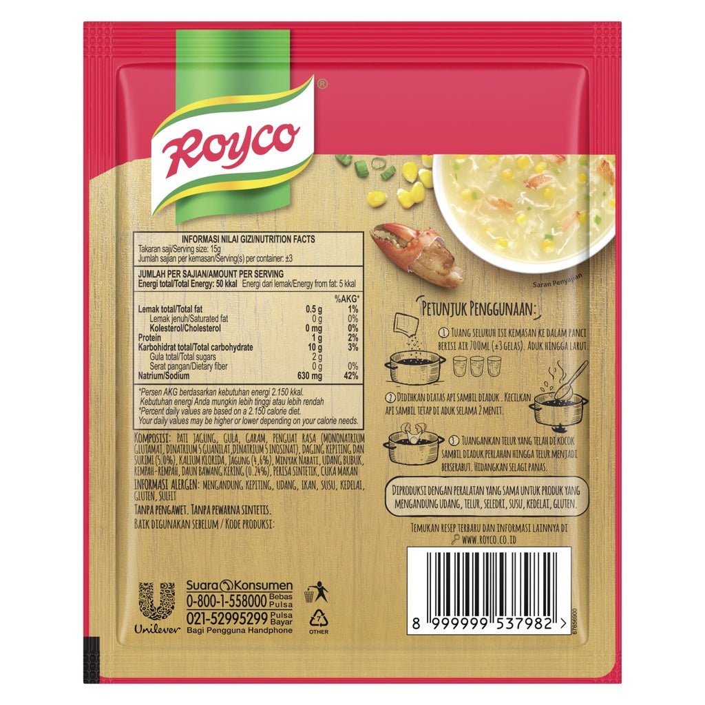 Royco Sup Krim Kepiting & Jagung 44g (Isi 48)