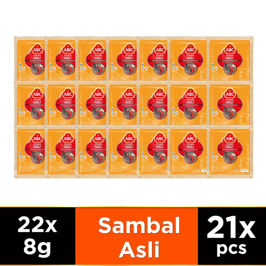 ABC Saus Sambal Asli 22 x 8 g - (21 pcs)