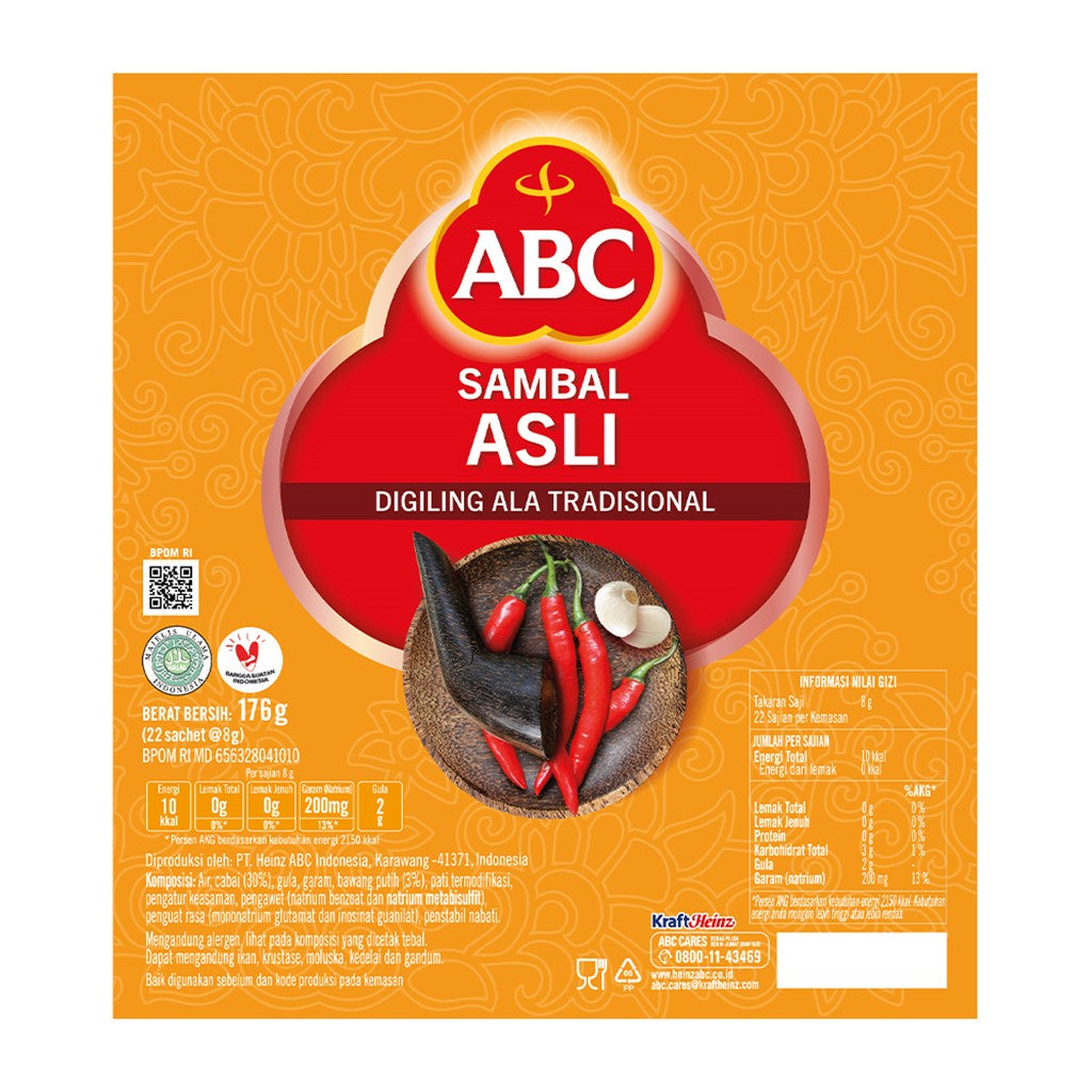 ABC Saus Sambal Asli 22 x 8 g - (21 pcs)