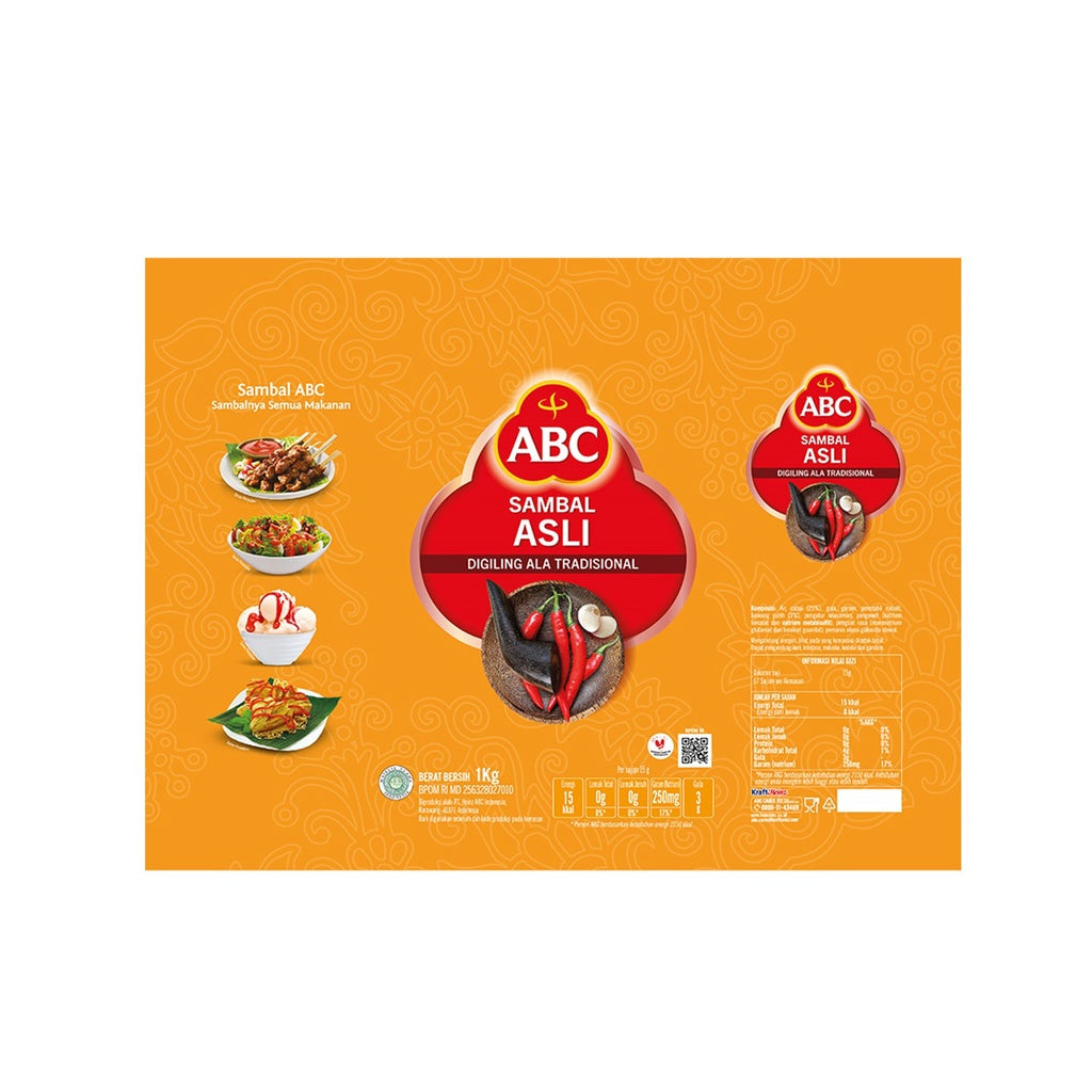 ABC Saus Sambal Asli 1 kg - Multi Pack 3 pcs