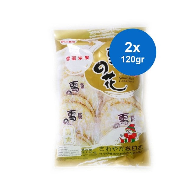 Bin Bin Rice Crackers Snow 2 x 120 gr