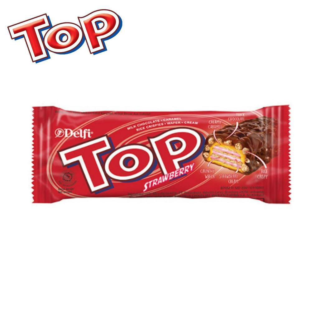 Delfi Top Cokelat Strawberry 24 x 9 gr (2 pcs)