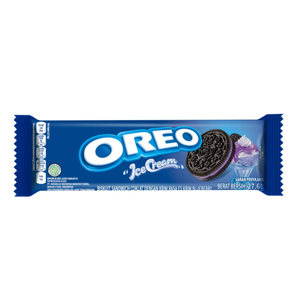 Oreo Biskuit krim Blueberry 27.6g x12 cemilan favorit keluarga