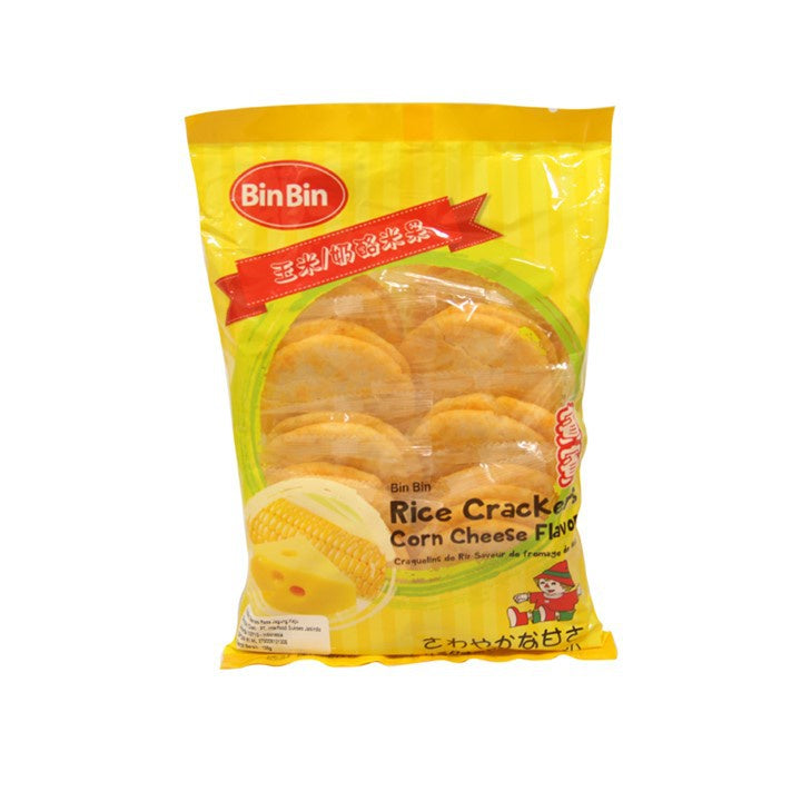 Bin Bin Rice Cracker Corn Cheese Flavor 105 gr x 2