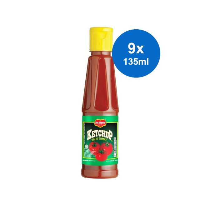 Del Monte Ketchup Saus Tomat 135 mL x 9