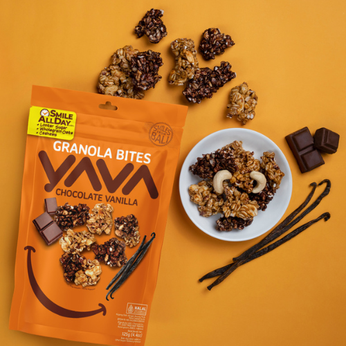 YAVA Granola Bites Chocolate Vanilla 125g