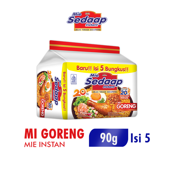 Sedaap Mie Instan Goreng Isi 5 Bag 90 gr