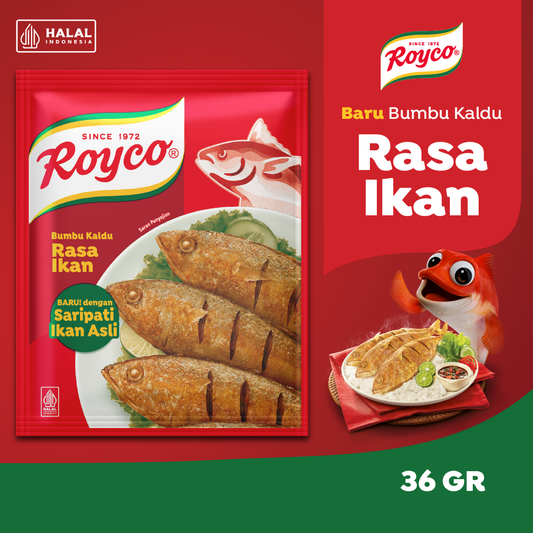 Royco Bumbu Kaldu Penyedap Rasa Ikan - Cocok Untuk Goreng, Bakar, dan Ikan Kuah 36g