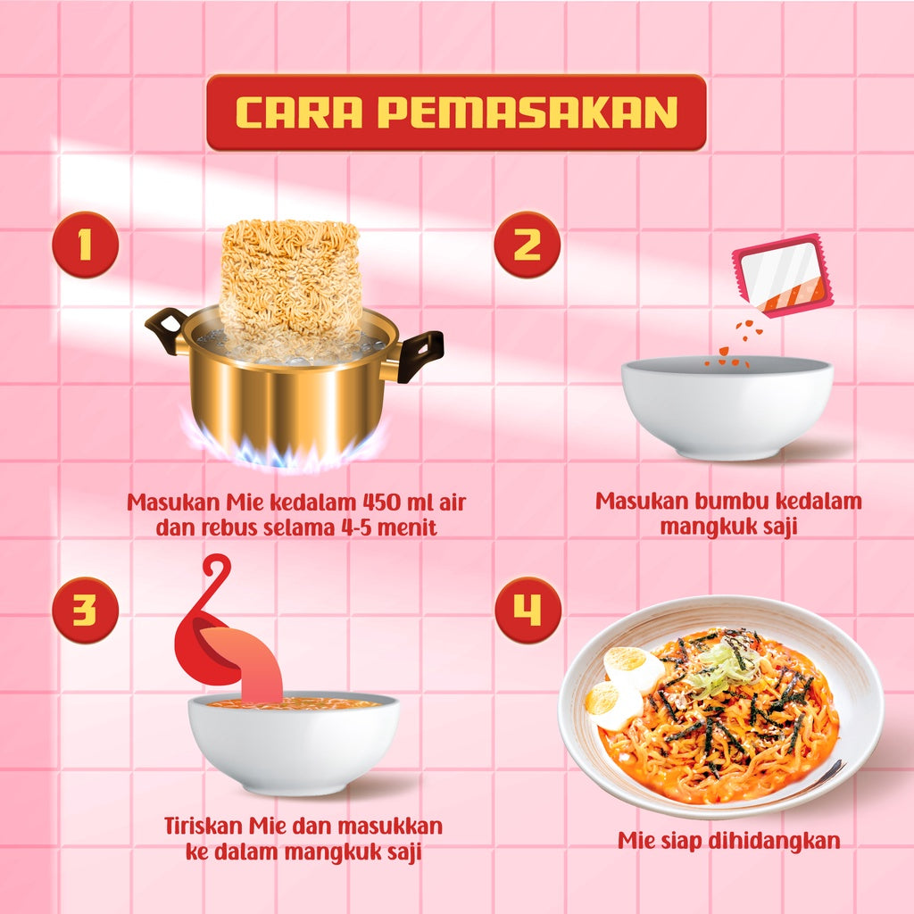 Wonhae Fried Rose Ramyun 120gr