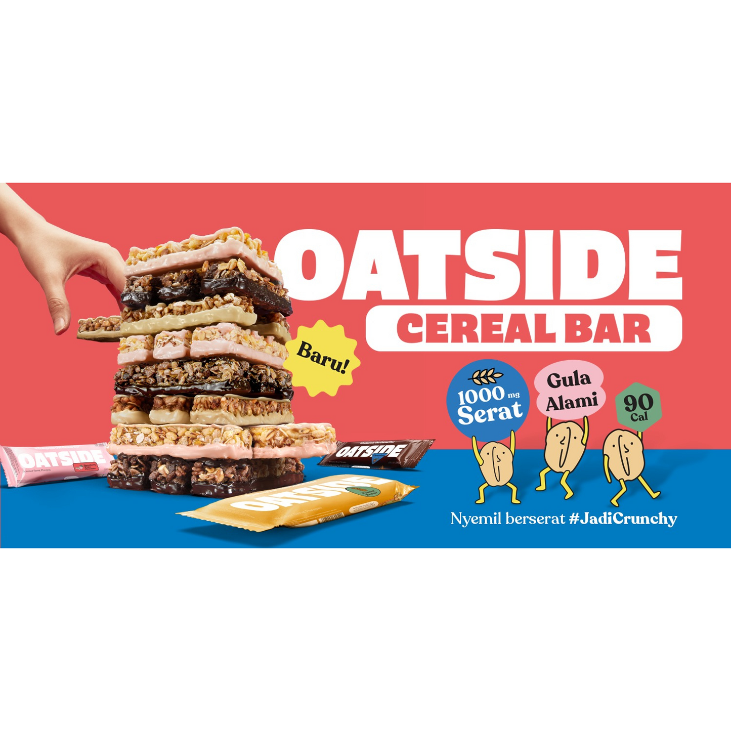 OATSIDE Cereal Bar Strawberry White Chocolate 12s @ 18gr