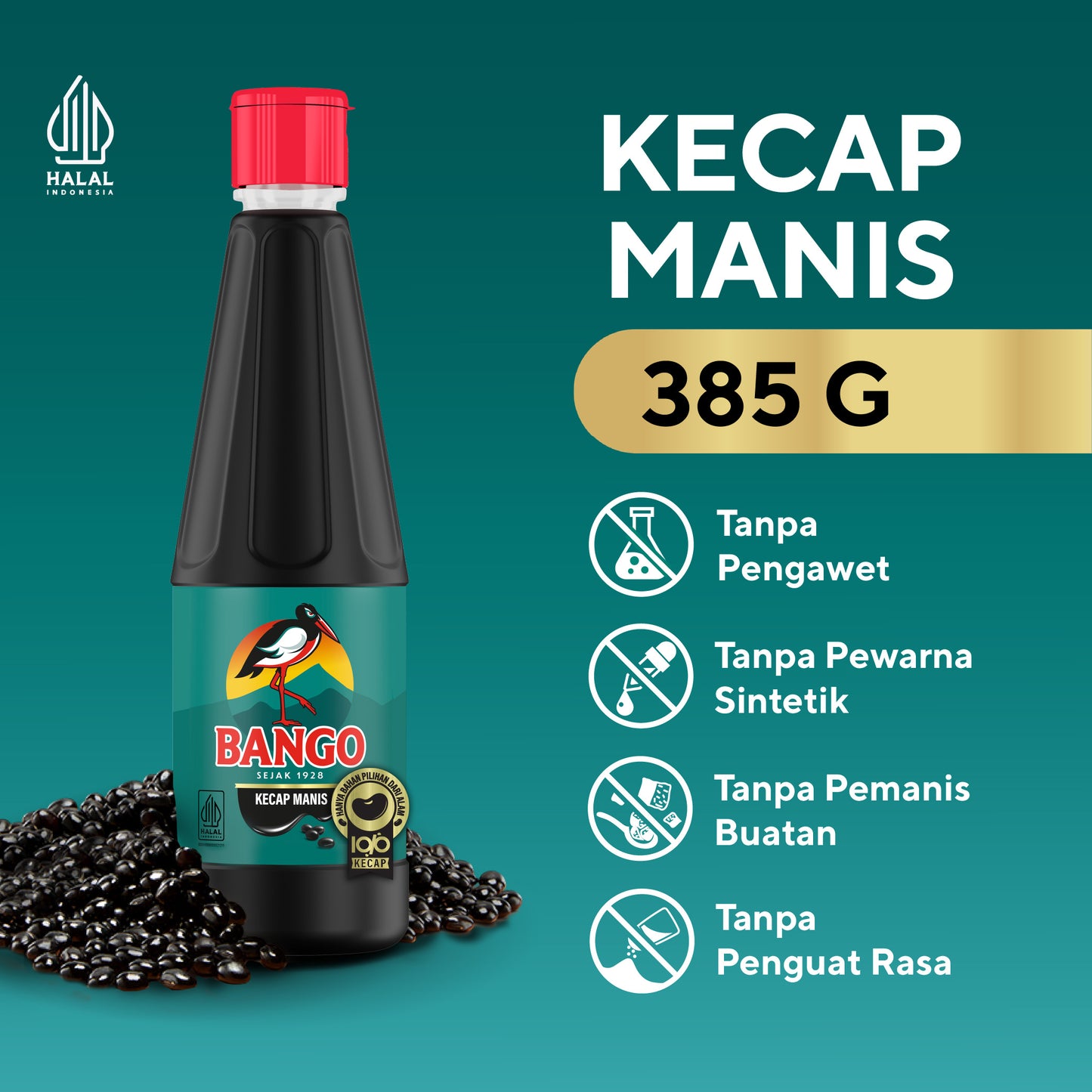 Bango Kecap Manis Botol 385G