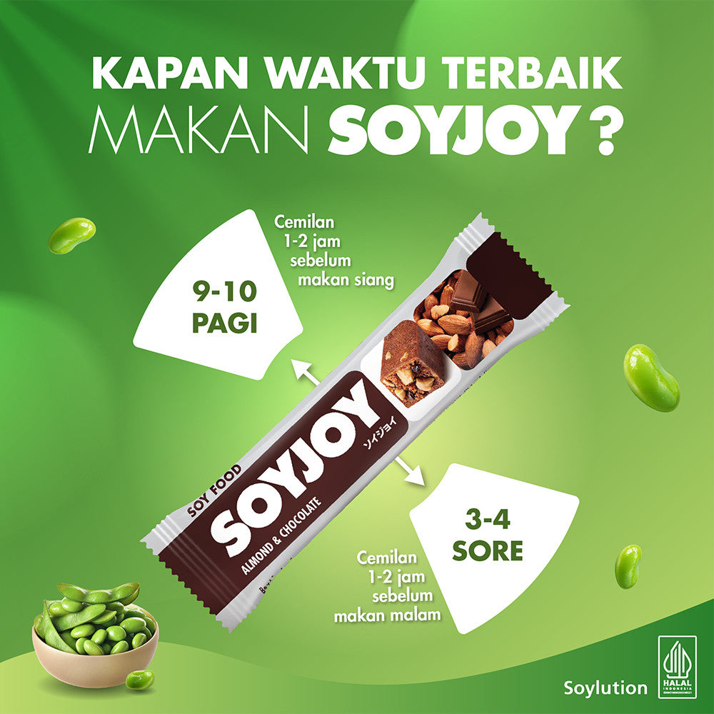 SOYJOY Snack Bar Kedelai Lekker & Nuts 28gr - 1 Box (12 Bar)