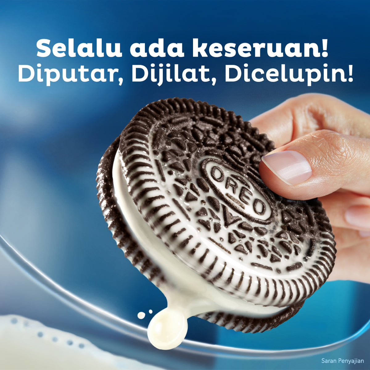Oreo Original 110.4g, Biskuit Sandwich Cokelat dengan Krim Rasa Vanila