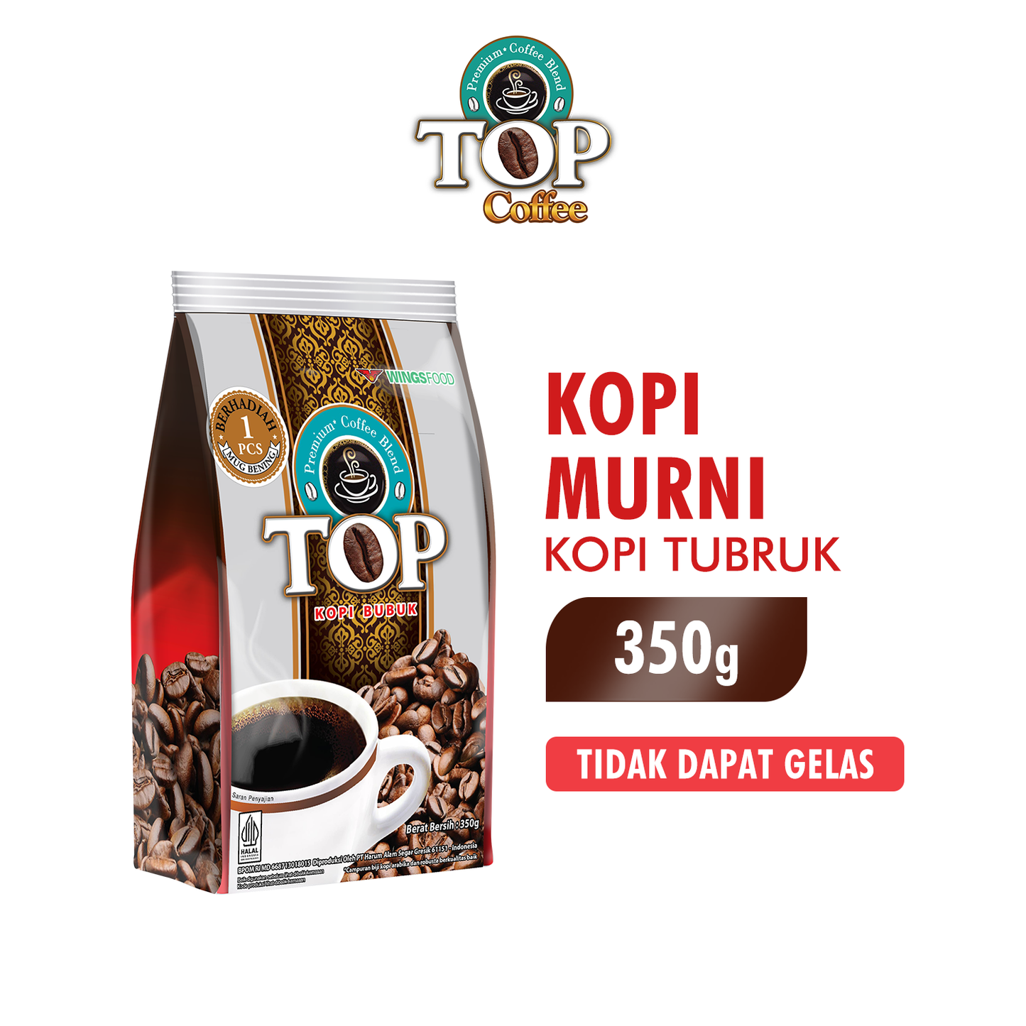 Top Coffee Kopi Murni Pack 380 gr