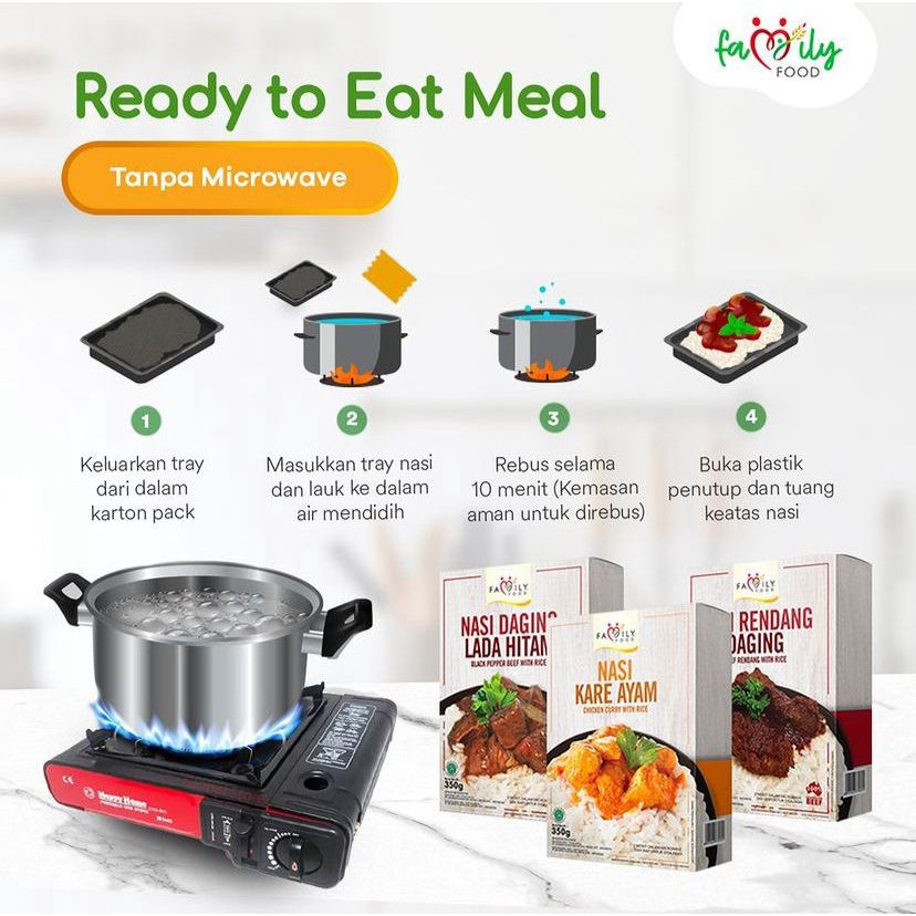 BEEF RENDANG WITH RICE / Nasi Rendang 320gr